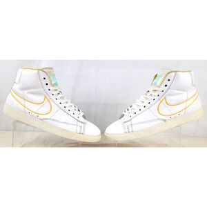 Nike Blazer Mid White Topaz Yellow CJ3643-100 Women’s Size 10 High Top Sneakers